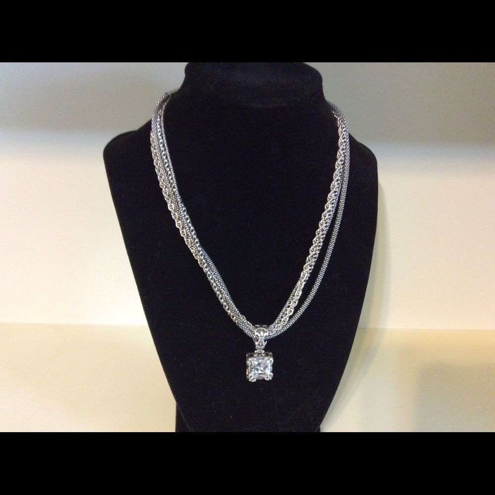 Silpada Uptown sterling and cz pendant
